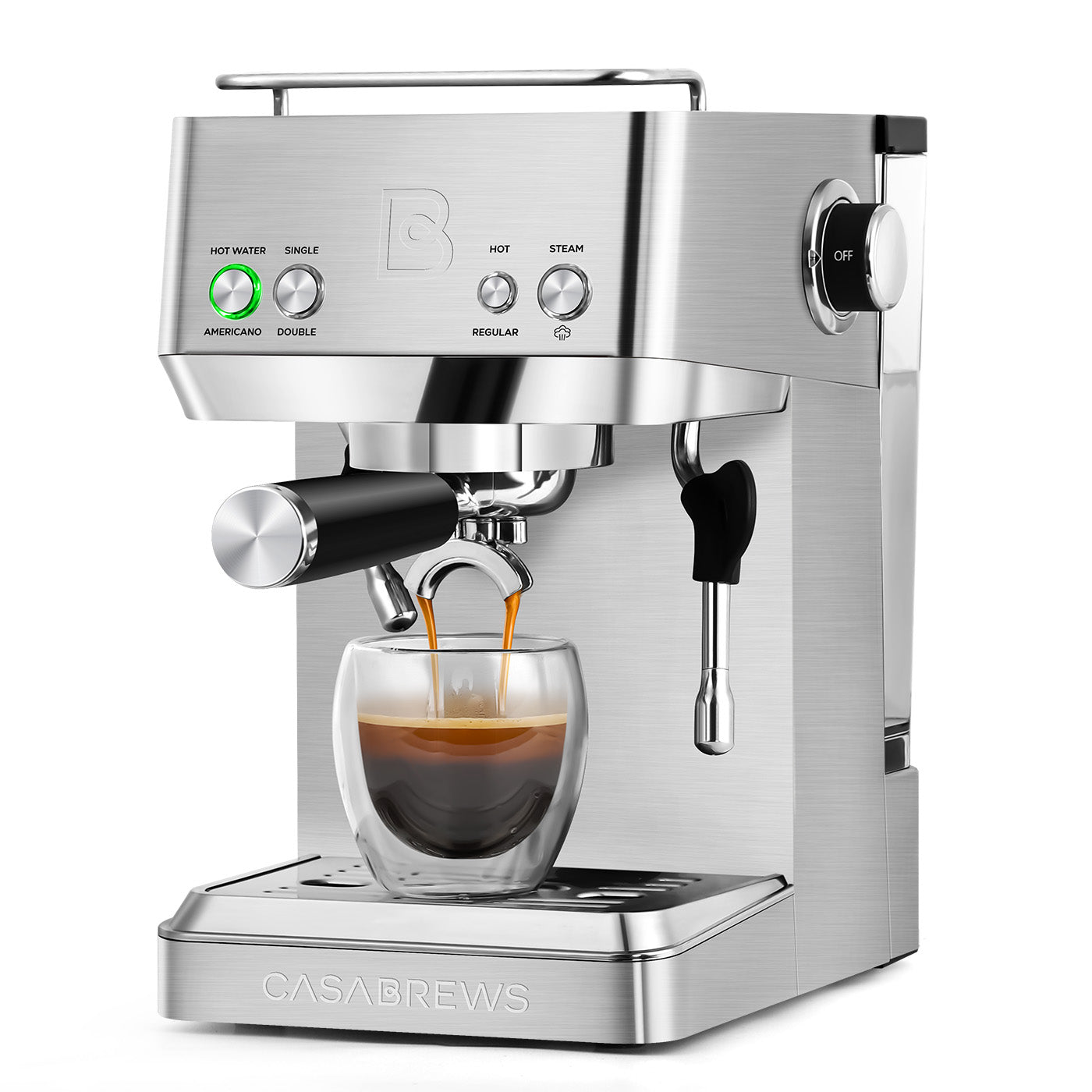 CASABREWS 3700Gense 20-bar Espresso Coffee Machine with Powerful Steam Wand