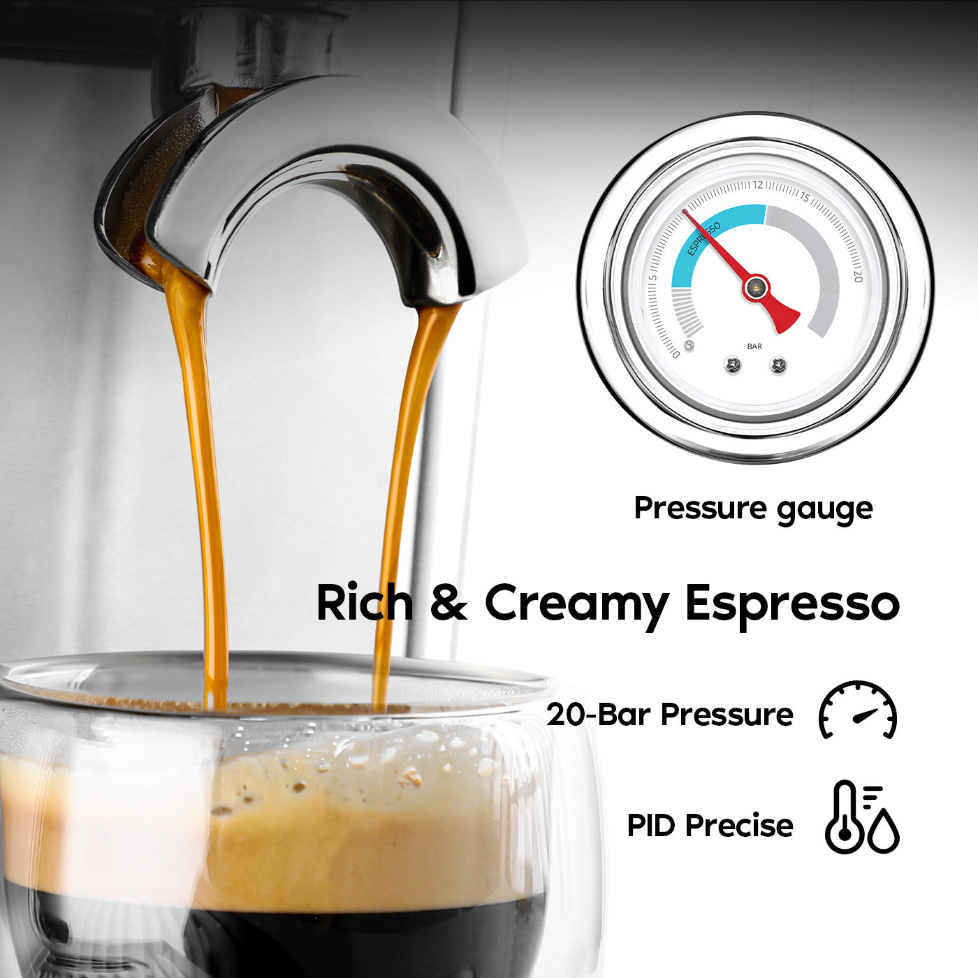 CASABREWS 5700Gense All-in-One Espresso Machine with Auto Grinding