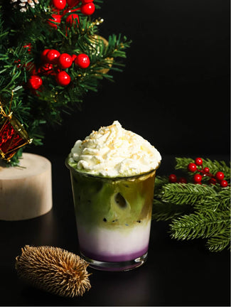 Ube Iced Matcha Latte