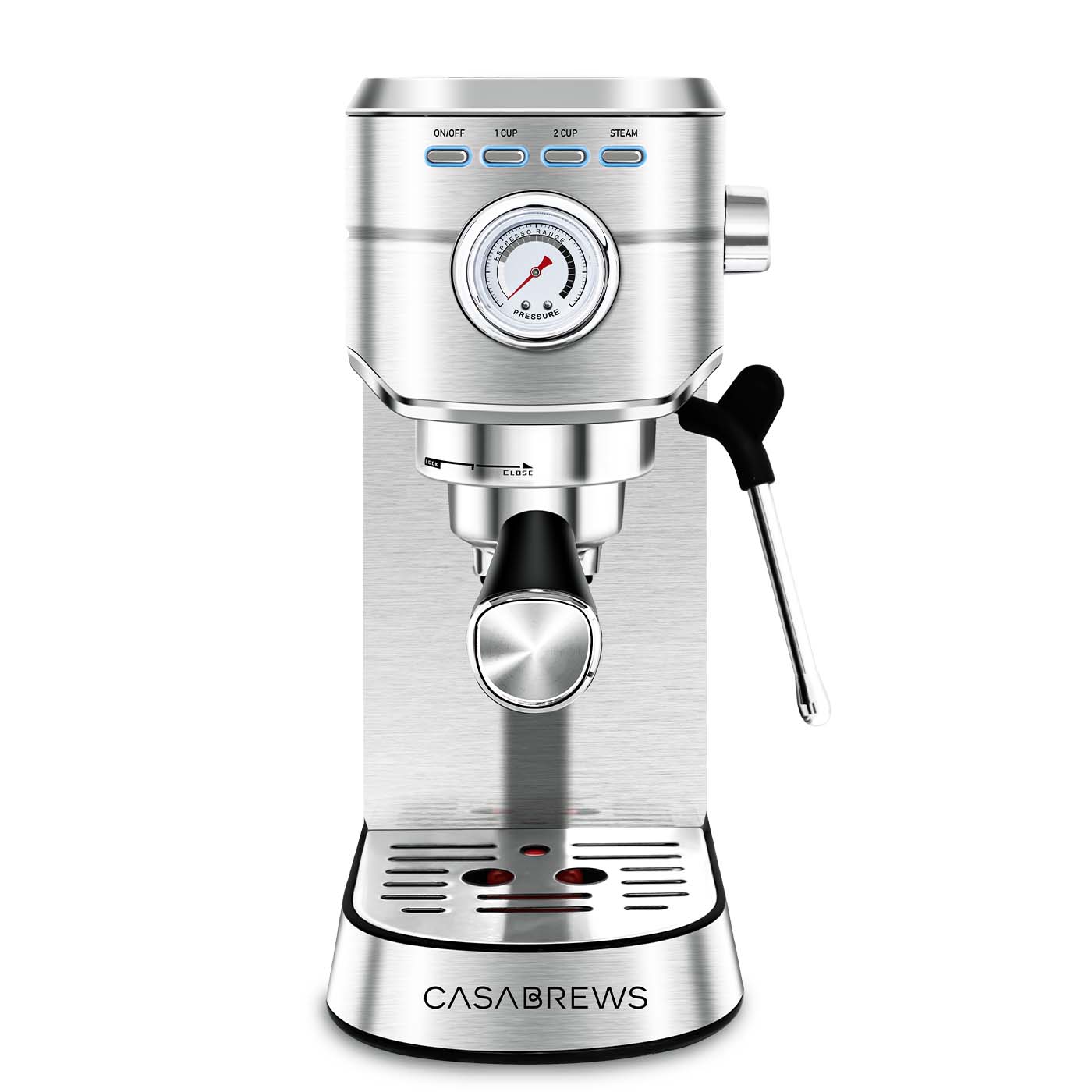 CASABREWS CM5418™ Compact 20-Bar Espresso Machine with Stainless Steel Milk Frother-Refurbished