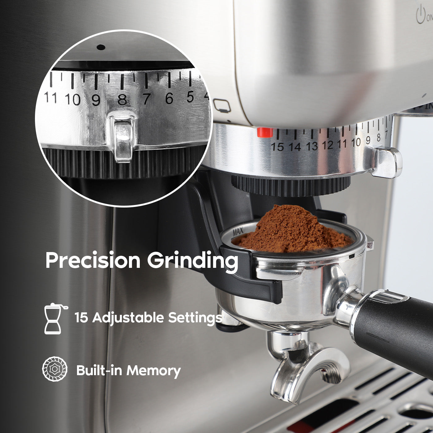 Casabrews 5700Pro™ All-in-One Espresso Machine with Digital LCD Display Screen