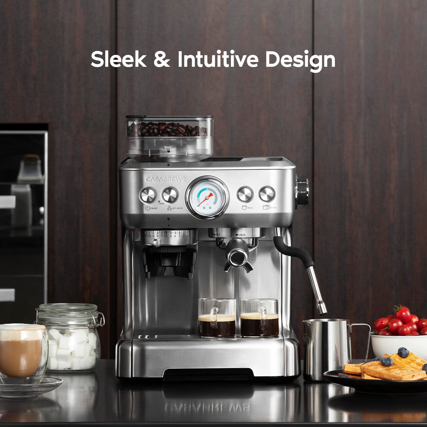 CASABREWS 5700GENSE All-in-One Espresso Machine with Auto Grinding