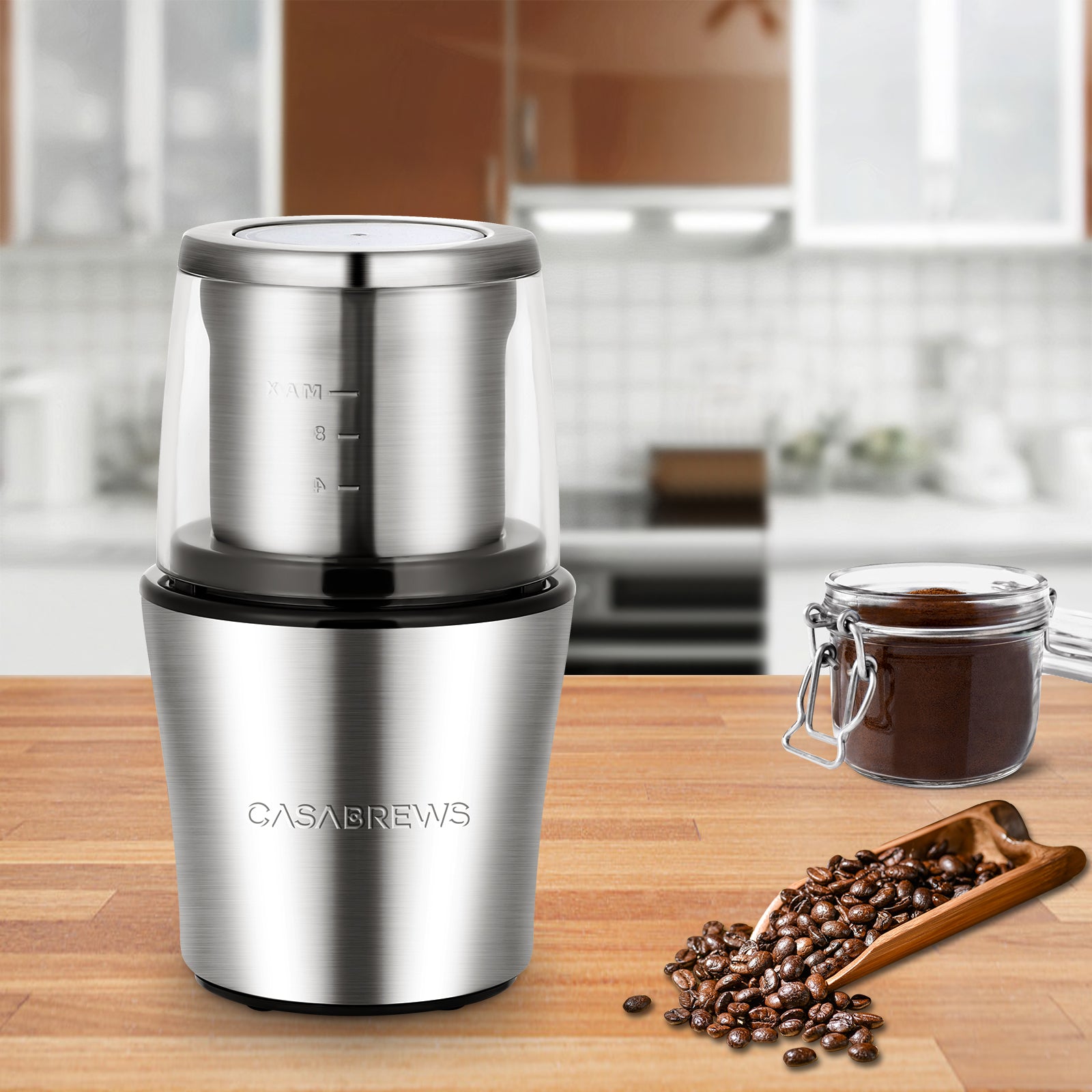 CASABREWS KWG-130 Electric Coffee Grinder with One-touch Operation