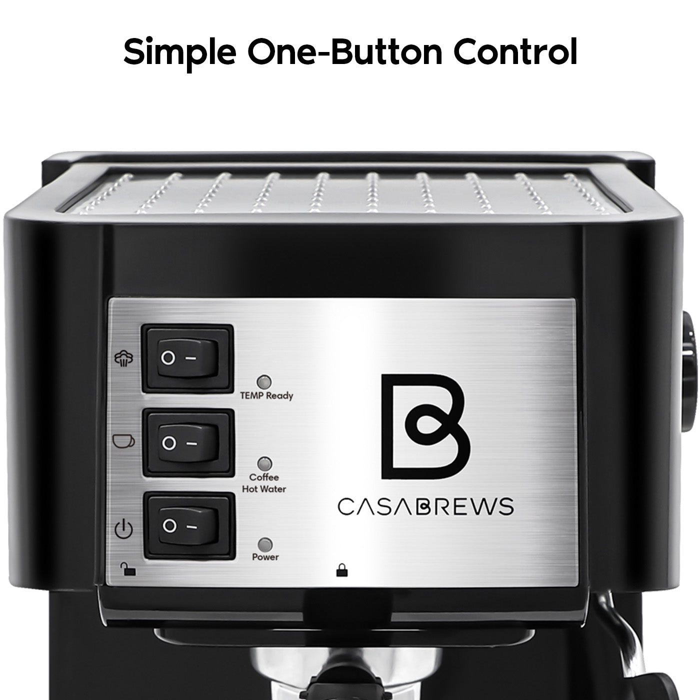 CASABREWS Casabrews CM1699 Compact Sleek Design Espresso Machine with Milk Frother Wand