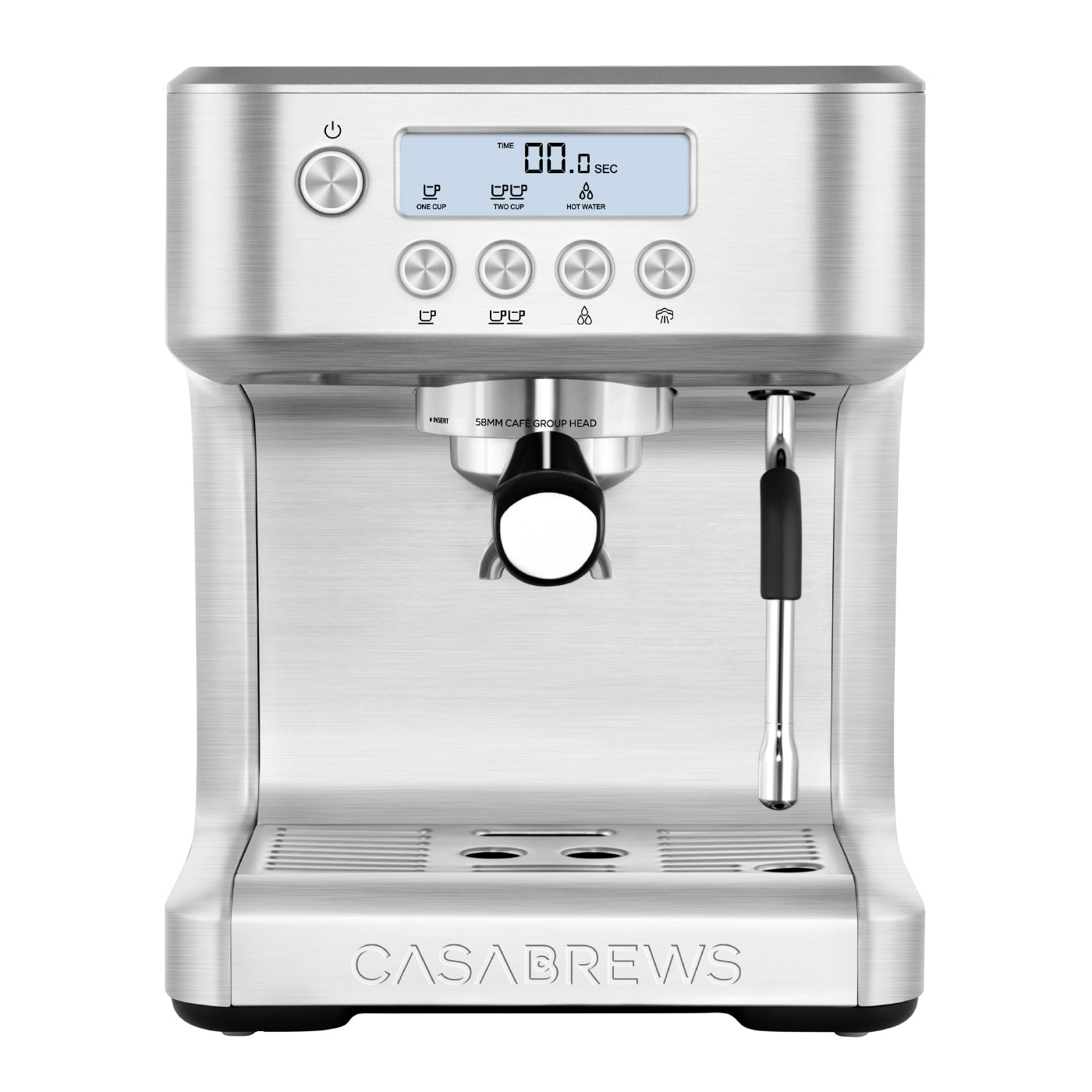 CASABREWS ULTRA™ Espresso Machine with LCD Screen and Milk Frother Steam Wand, Adjustable Shot Temperature