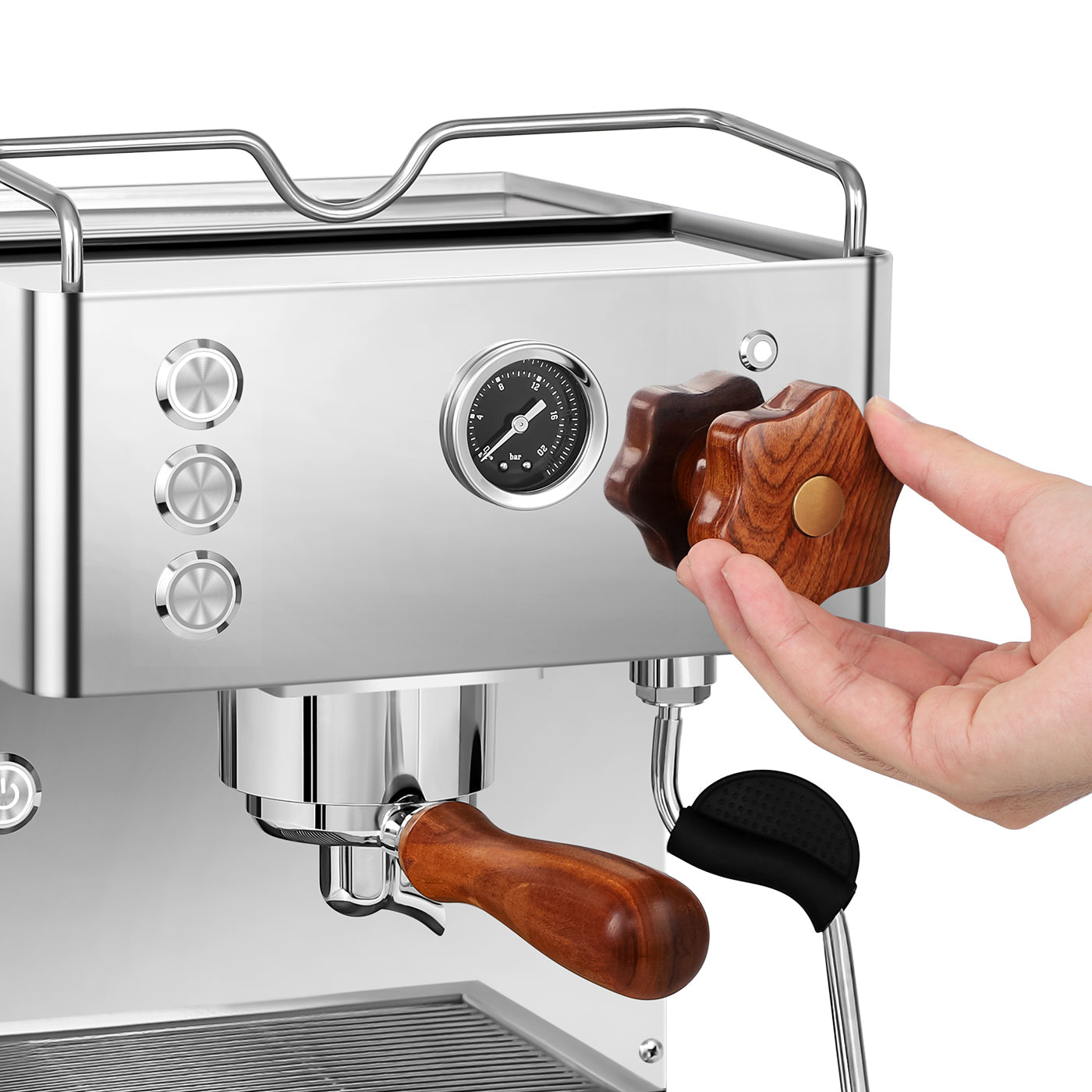 CASABREWS VINTAGE™ 15-Bar Semi-Automatic Espresso Machine with Built-in Spotlight