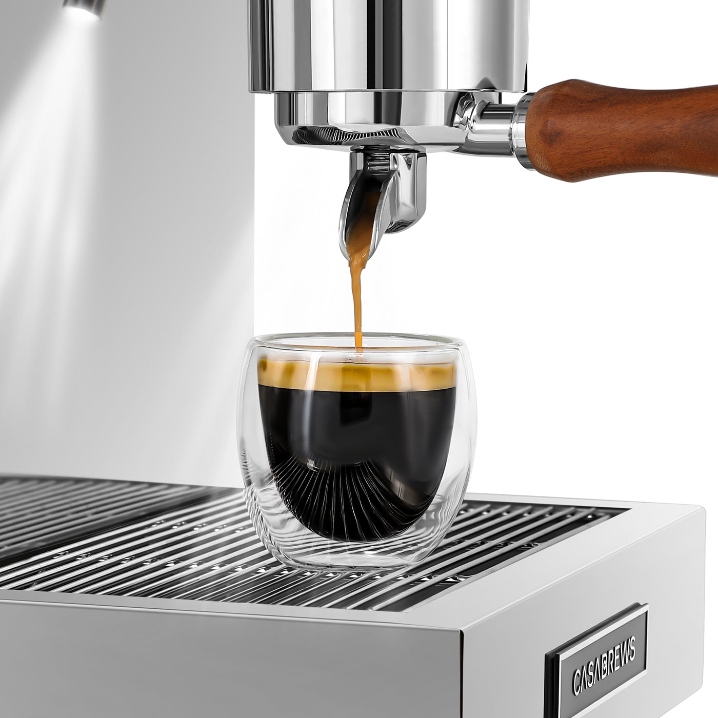 CASABREWS VINTAGE™ 15-Bar Semi-Automatic Espresso Machine with Built-in Spotlight